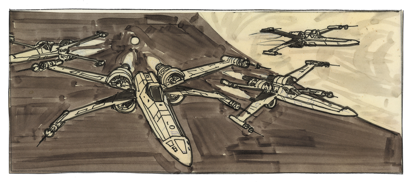 Illustration for article titled Never-Before-Seen Star Wars Storyboards Show The Original Trilogy Anew